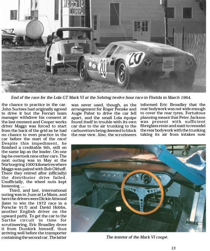 Lola T70 Racing History & Chassis Record Book (1965–1969)