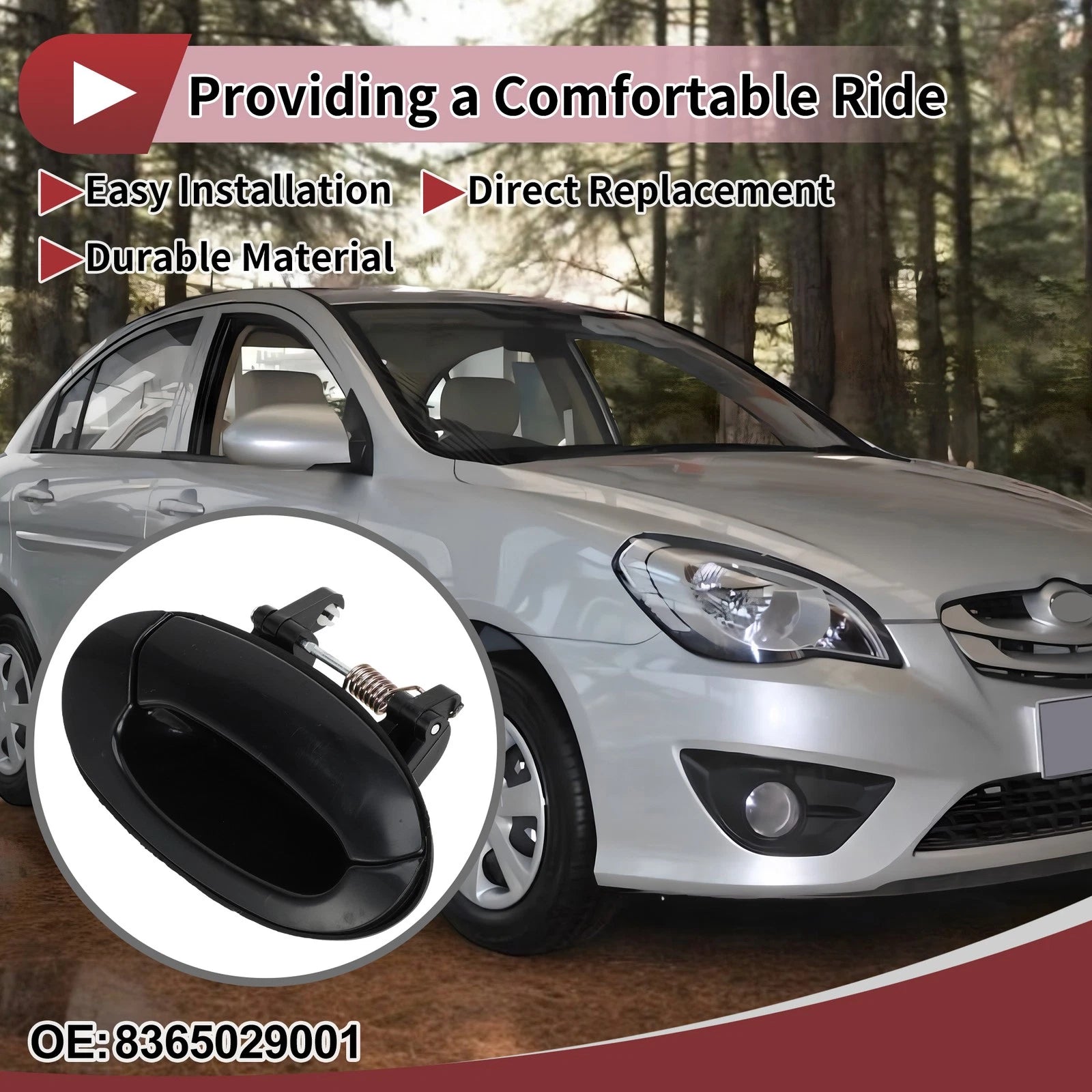 Exterior Door Handle Replacement for Hyundai Elantra Rear Right (2011–2018)