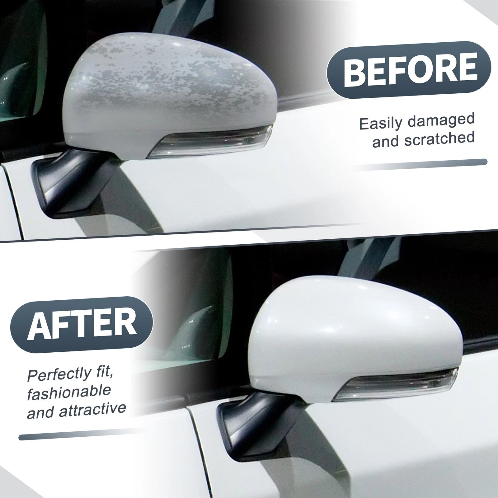Left Side Rearview Mirror Cover Cap Replacement for Toyota Reiz Prius (2010–2012)