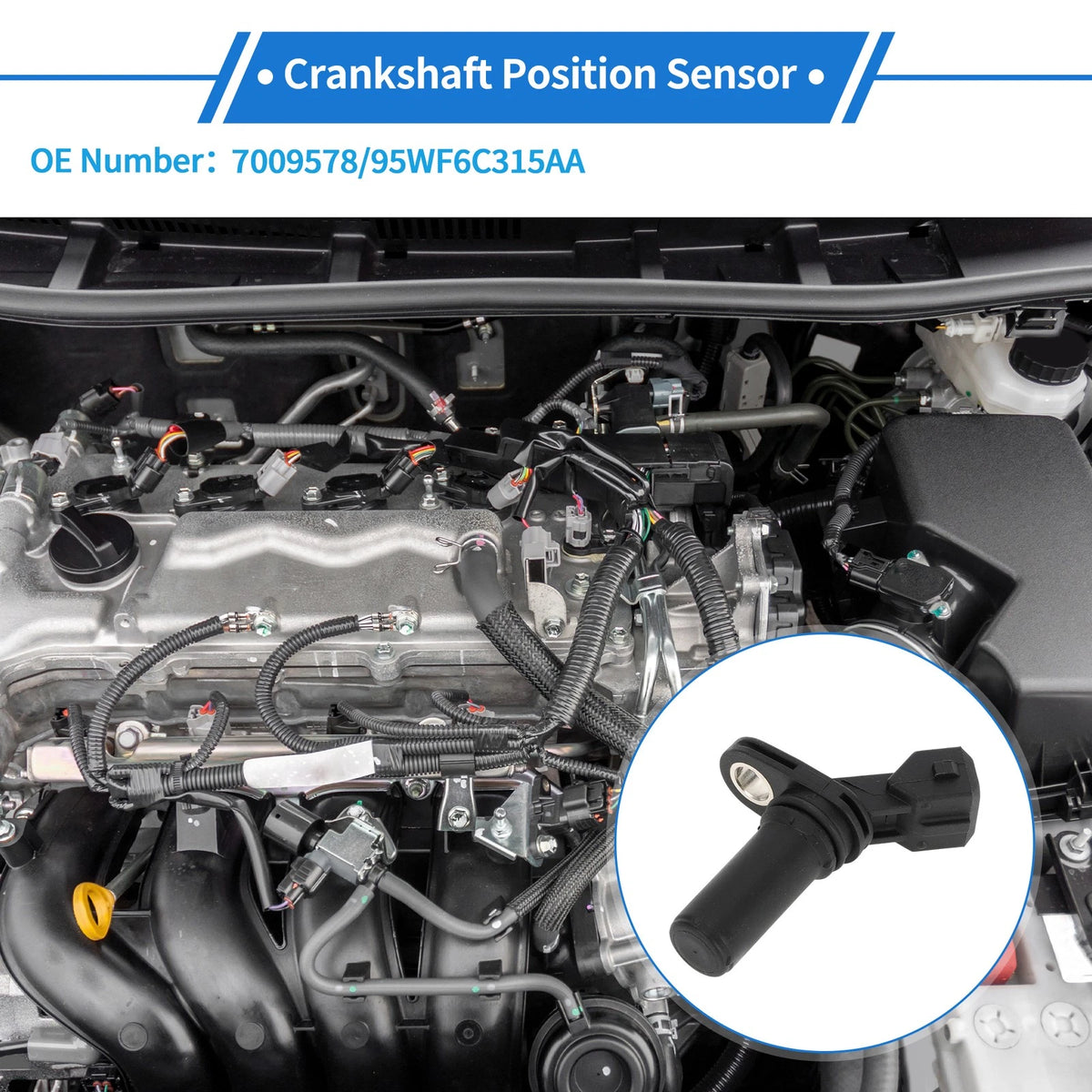 Crankshaft Position Sensor for Ford Escort Mk5 1.8i 16V (1993–1995)