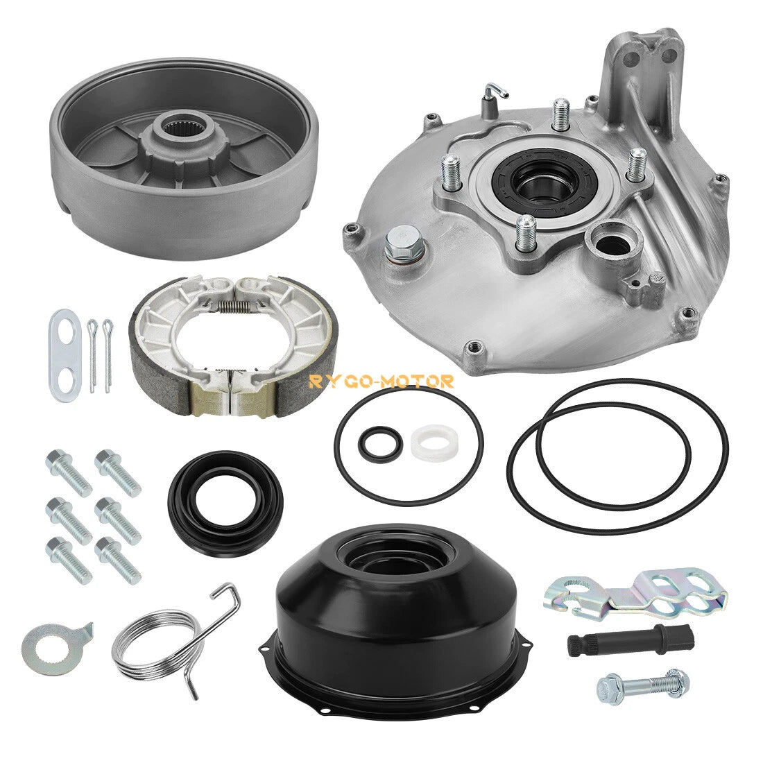 Rear Brake Drum Hub Plate Cover w/Shoes for Honda Foreman 400 TRX400FW (1995–2003)