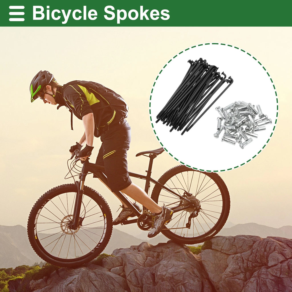 Bicycle Spokes Nipple Set 69mm Carbon Steel for Universal (All Models)
