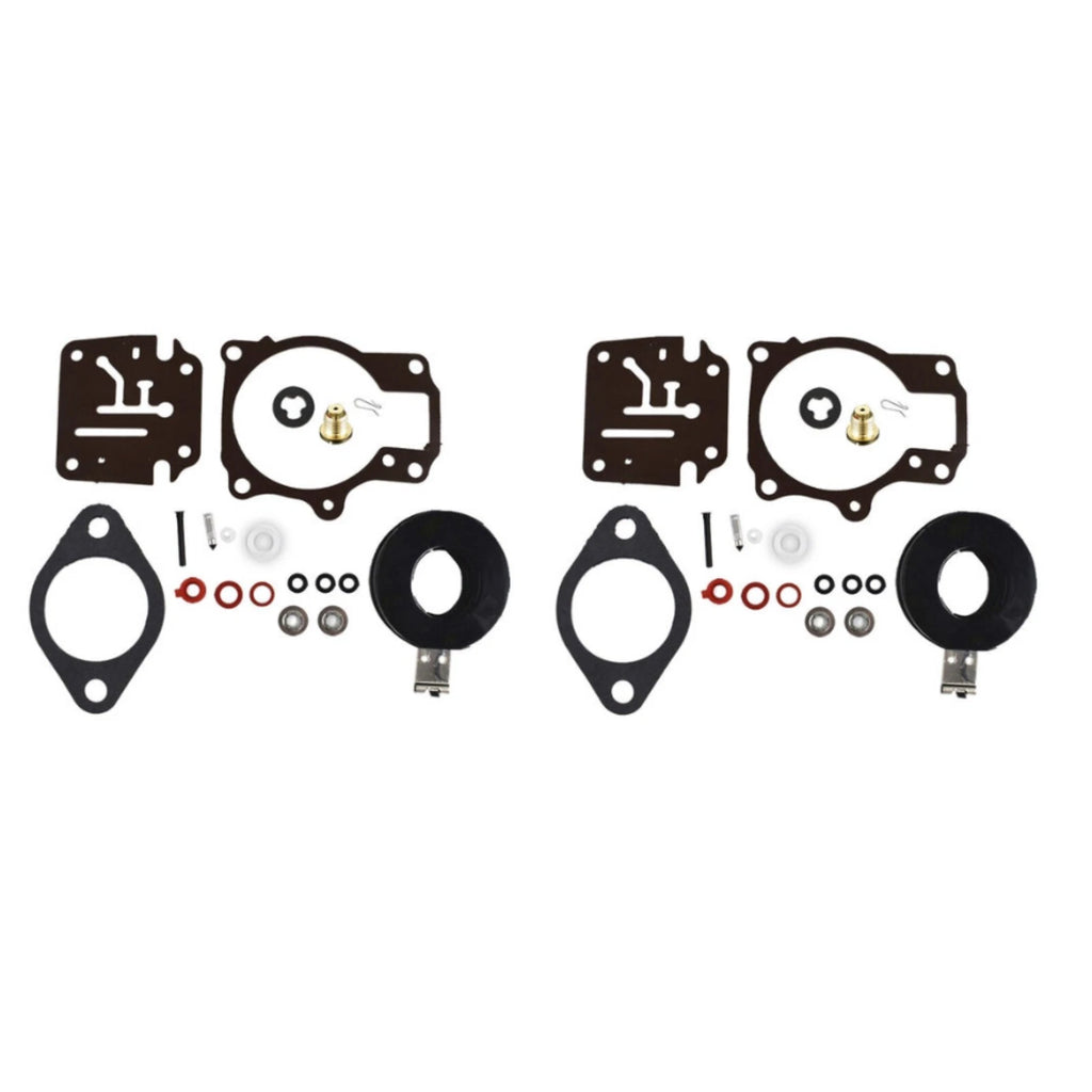 2X Carburetor Rebuild Repair Kit with Float for Johnson Evinrude 40-48 HP