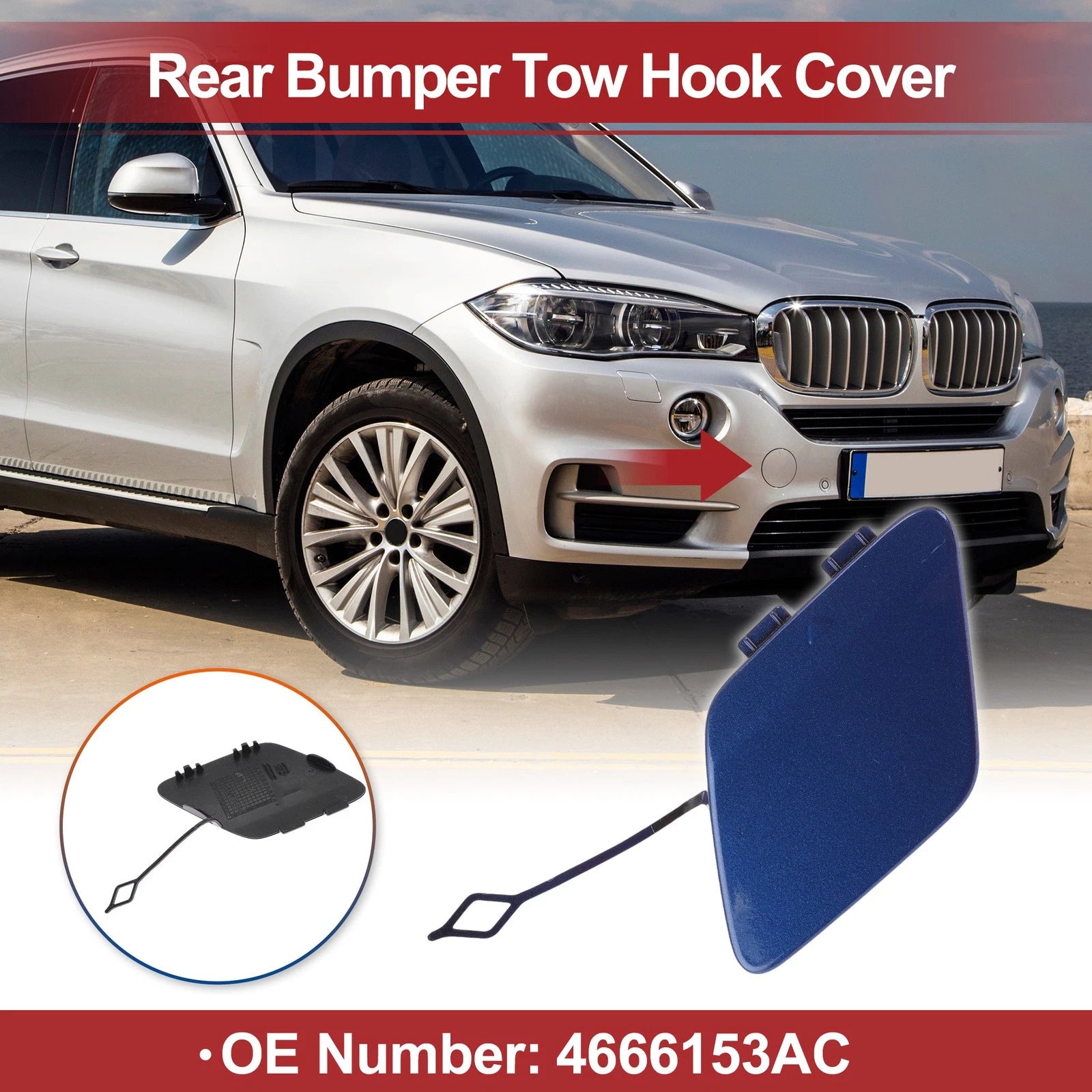 Rear Tow Hook Cover Cap Replacement for BMW 428i (2014–2020)