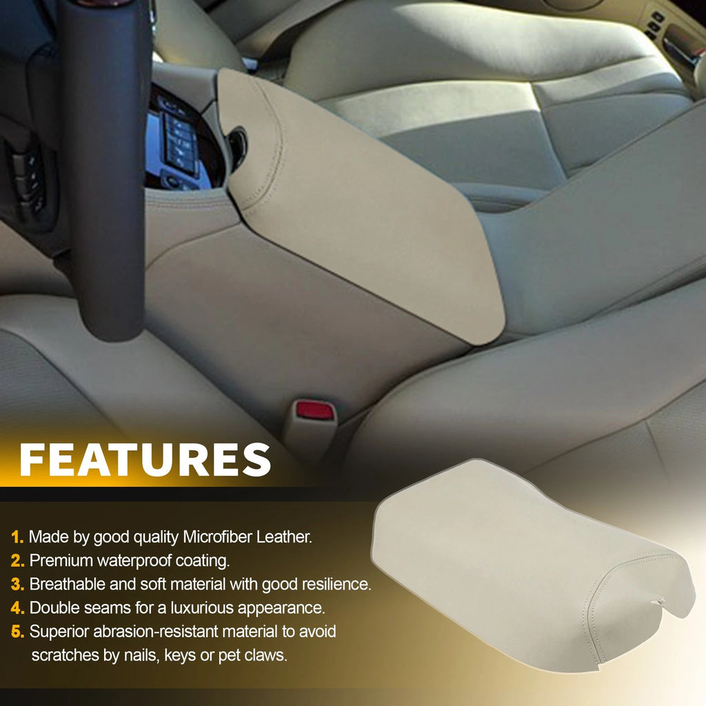 Center Console Armrest Lid Cover for Lexus LS460 (2007–2012) Beige Leather
