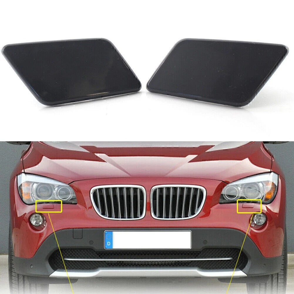 Pair Front Bumper Headlight Washer Caps for BMW X1 E84 (2009–2012) RW974