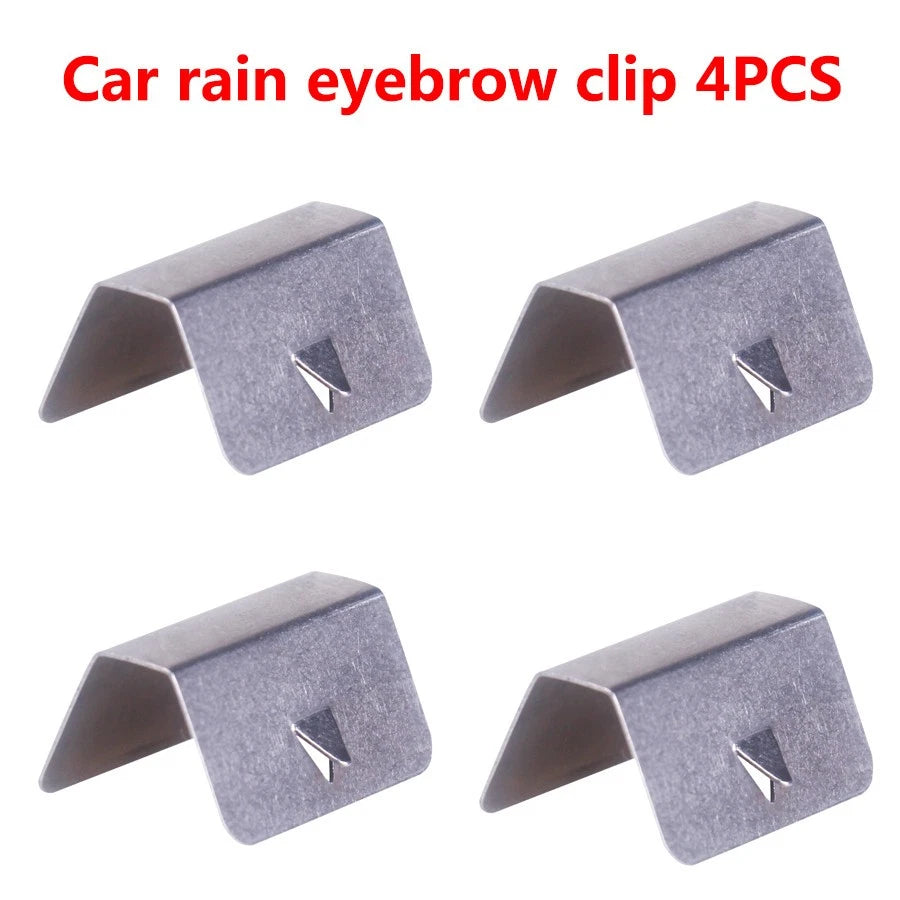 8x In Channel Wind/Rain Deflectors Fitting Clips Car Rain Eyebrow Clip More Safe