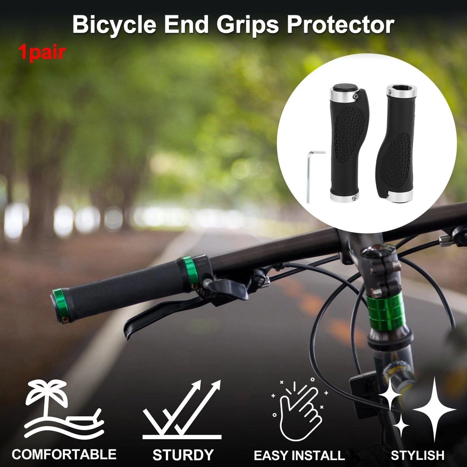 Bike Handlebar Grip Covers 125mm Soft MTB End Protector for Universal Set