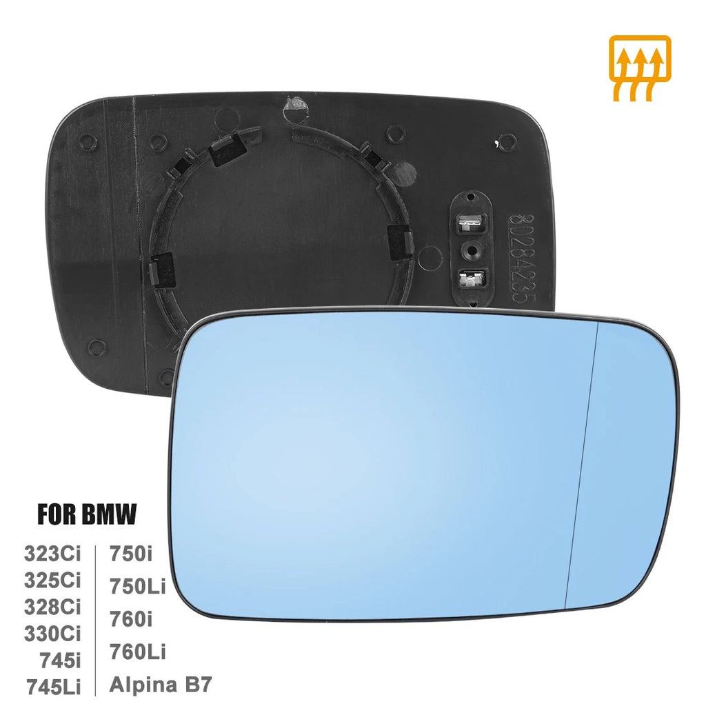 Mirror Glass Heated with Backing Plate Passenger Side RH for BMW 745i (2002–2005)