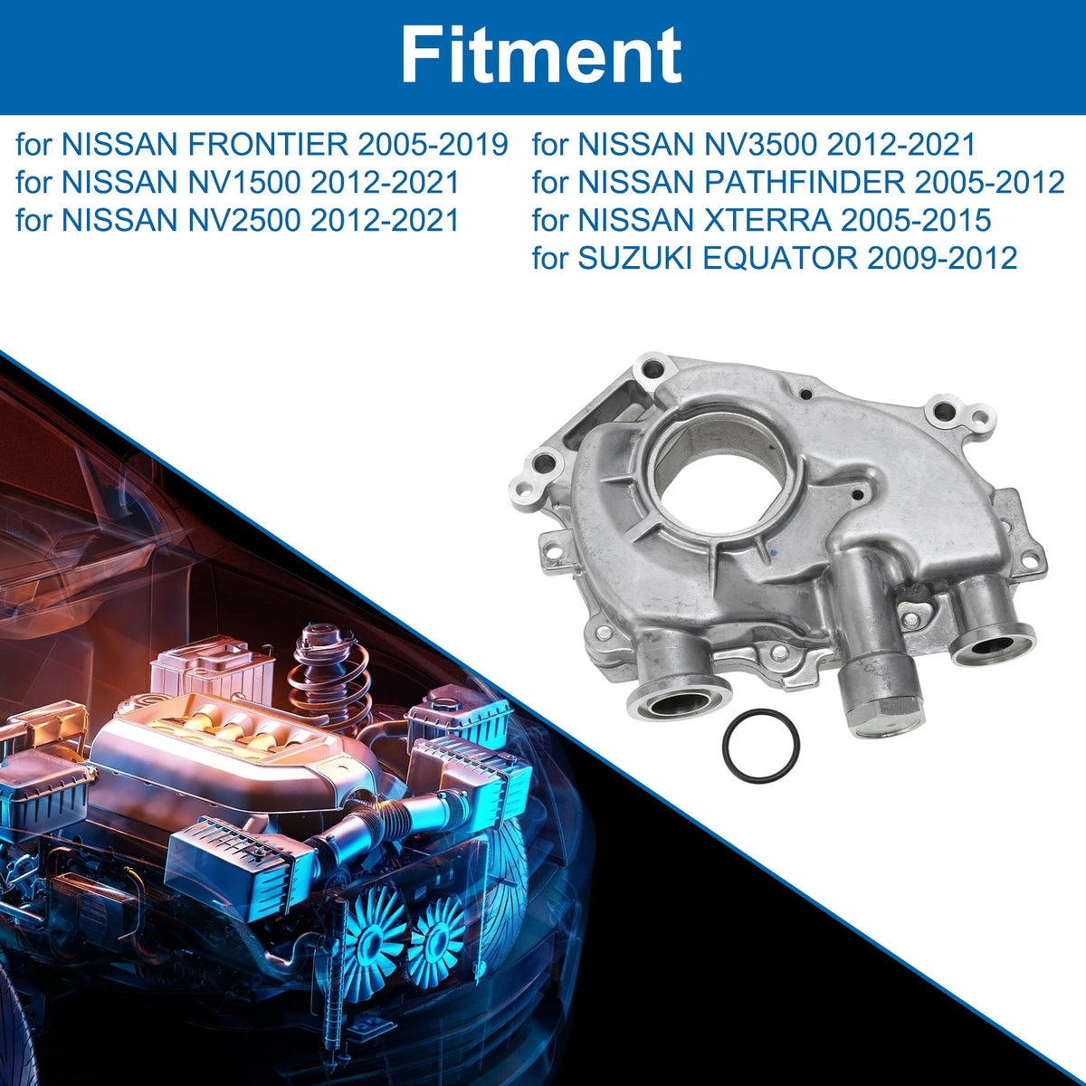 Engine Oil Pump for Nissan Frontier (2005–2019) - 15010EA200, 15010EA20A, M52 5