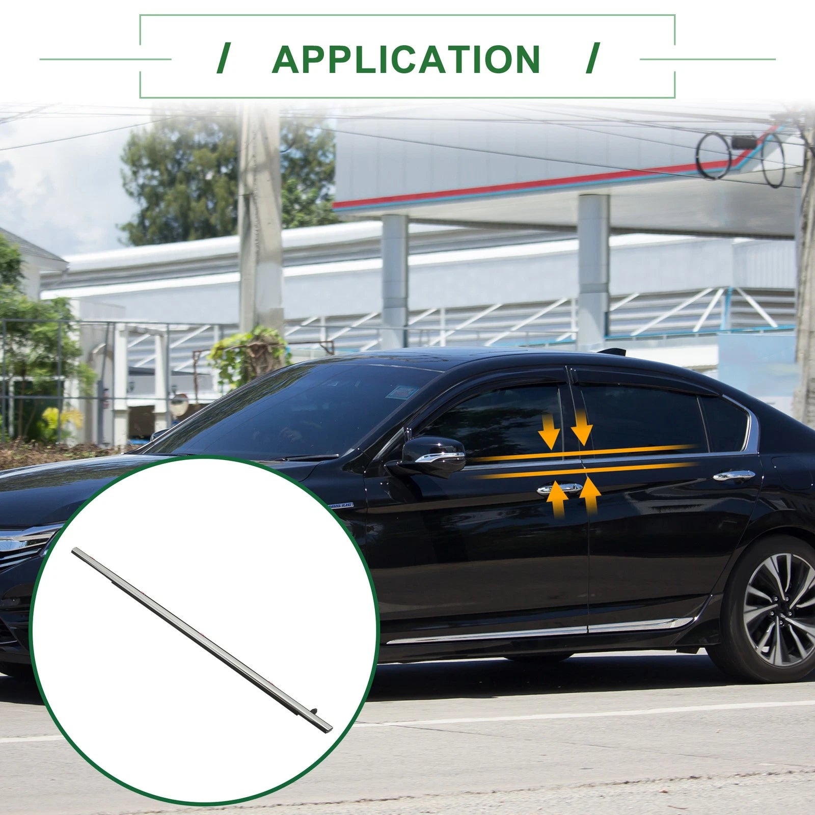 Rear Left Window Weatherstrip Seal Replacement for Honda Accord (2013–2017)