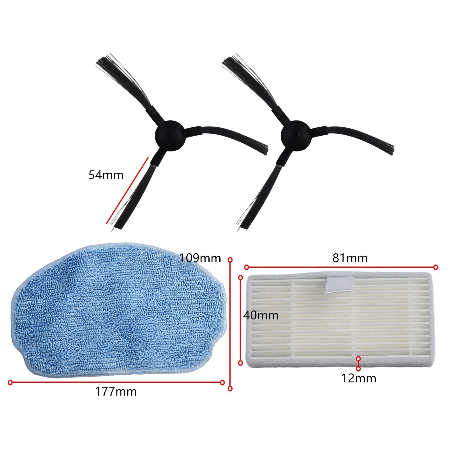 Mop Cloths for Cecotec Conga Robot Vacuum (Compatible Parts)