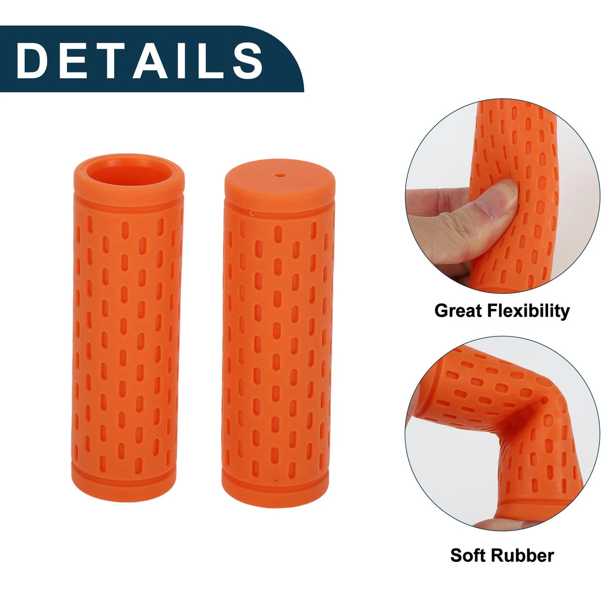 Bike Handlebar Grips 90mm Lightweight End Caps for MTB Universal Fit