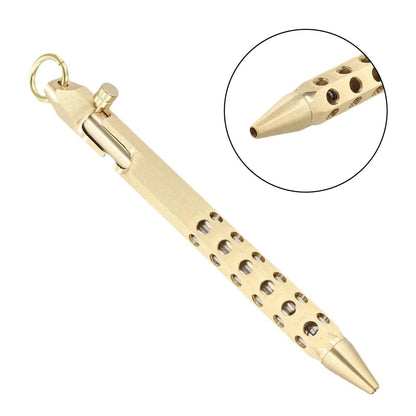 Brass Bolt Action Pen for Everyday Use - Elegant Extendable Design