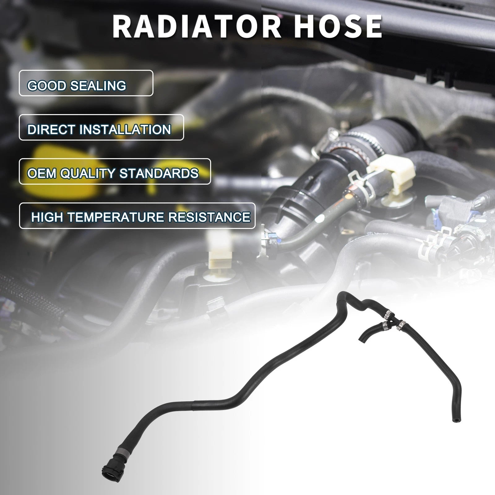 Radiator Hose for BMW 745i 745Li (2002–2005) Replacement Black 1 PC