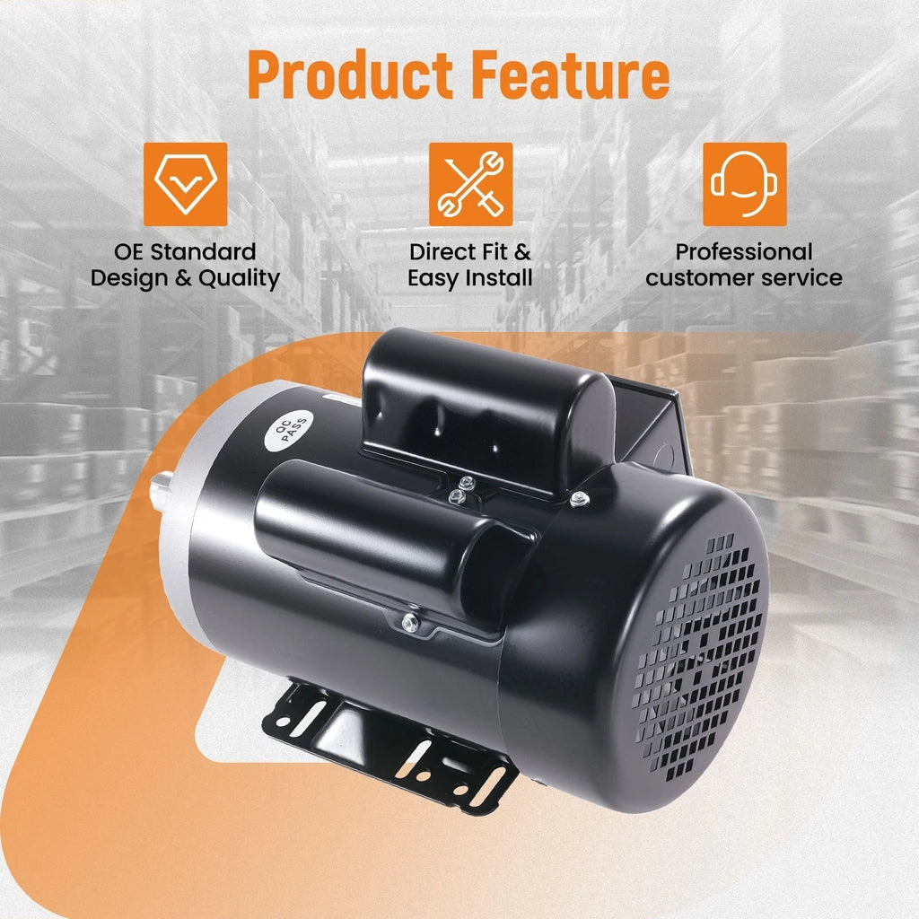 2HP Electric Motor for Air Compressor (115/230V, 145T)