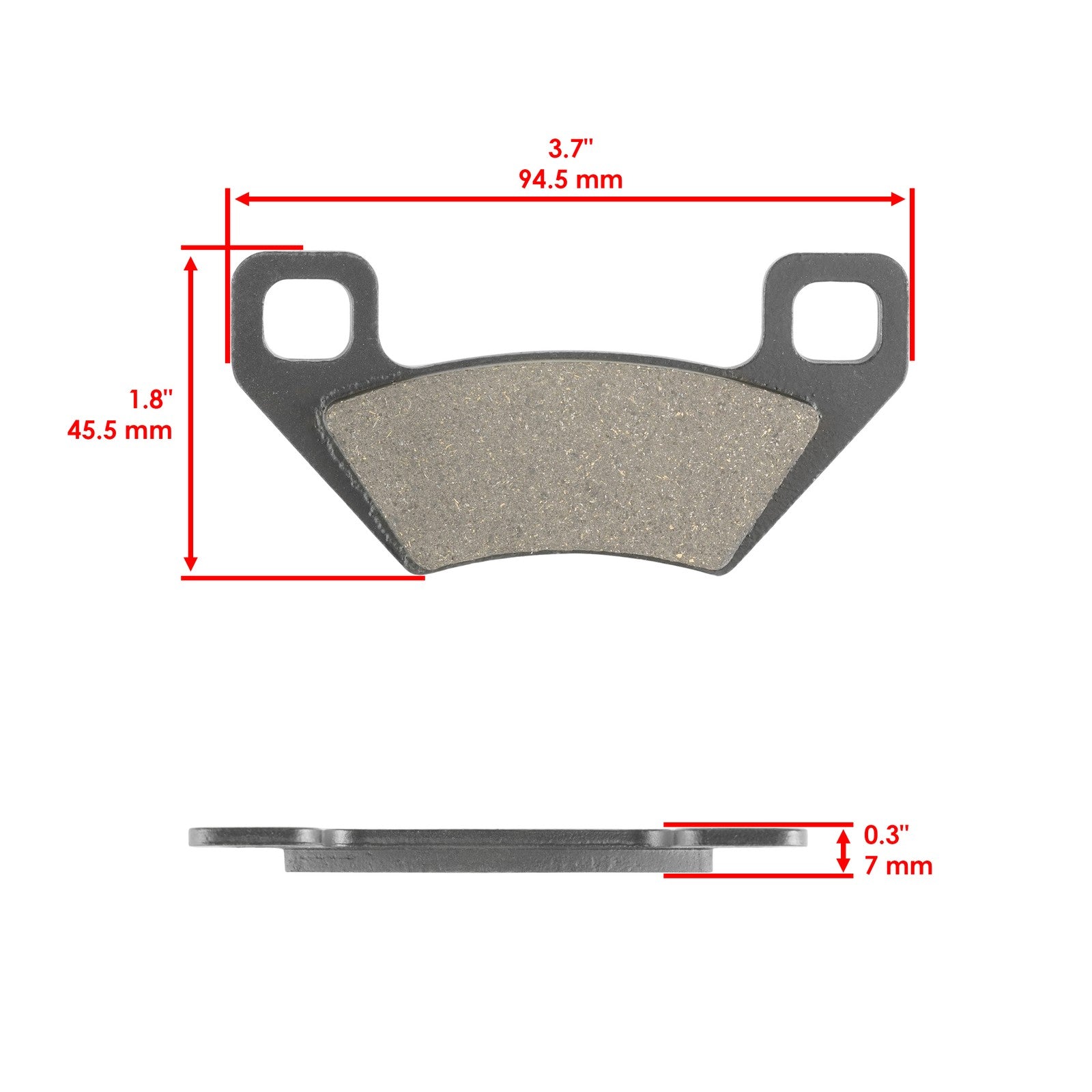 Front Brake Pads Replacement for Kubota RTV520 RTV520E (2005–2015)