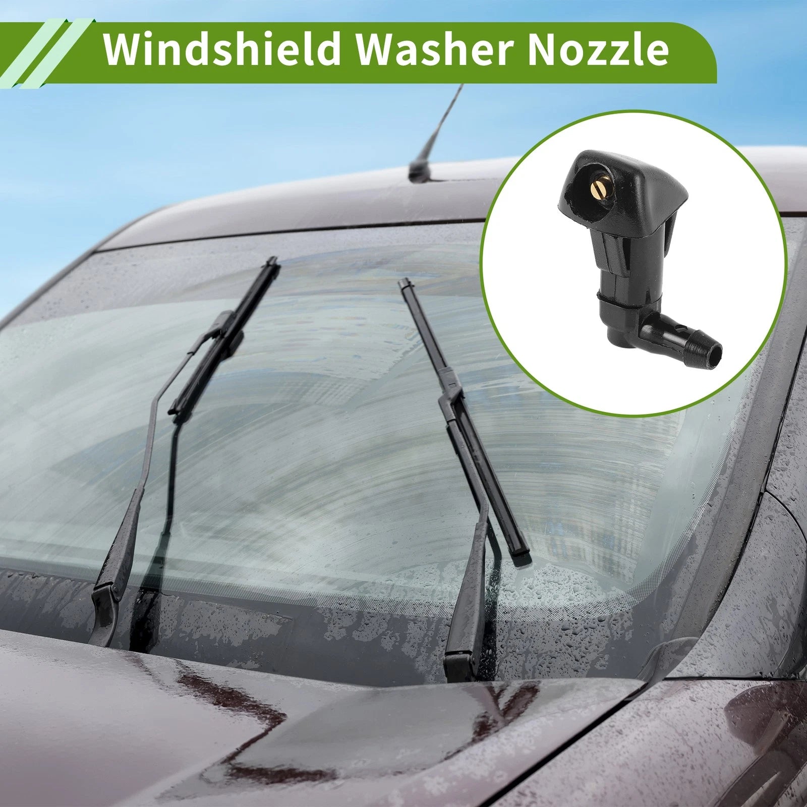 Windshield Washer Nozzle with Hose Connector for Honda Civic (2016–2021)