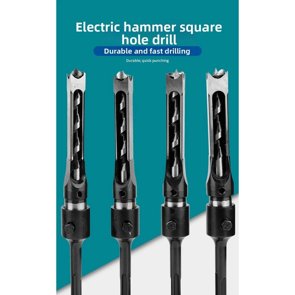 2X Slot Groove Square Hole Drill Bit for Hammer Drill Applications