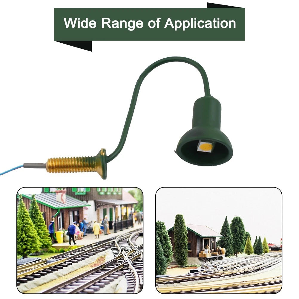 LED Street Wall Light Lamp Post for Model Railroads (Accessory Assembly)