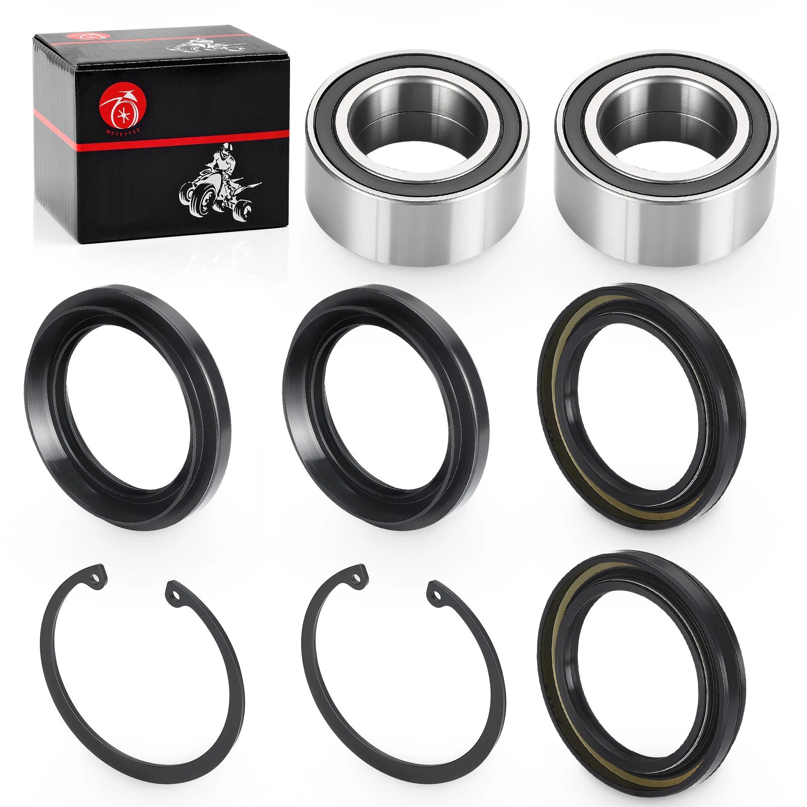 Rear Wheel Bearings & Seals Kit for Honda Rincon 650 680 (2003–2014)