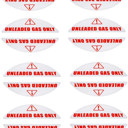 Set of 16 Unleaded Gas Only Stickers 0.82'' X 2.17''