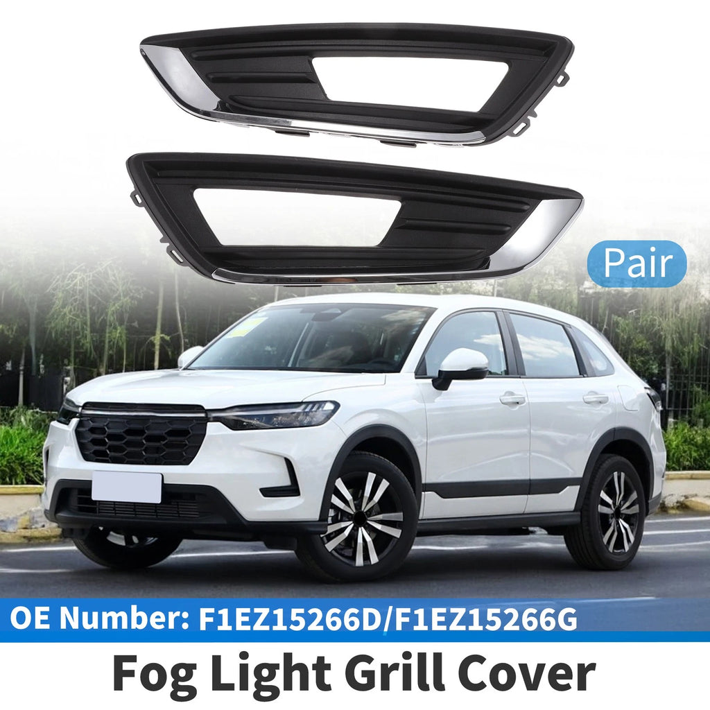 Fog Light Grill Replacement for Ford Focus Sedan (2015–2018) Black Chrome 1 Pair