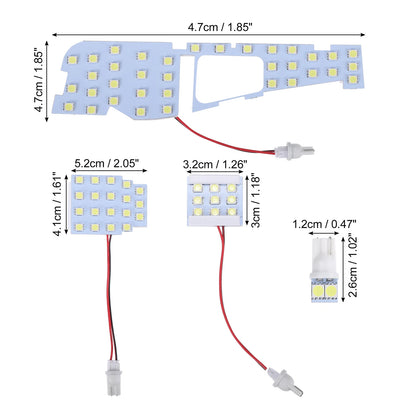 Set of 2 5050SMD 6000K Dome Lights for Toyota Alphard Vellfire (2015–2020)