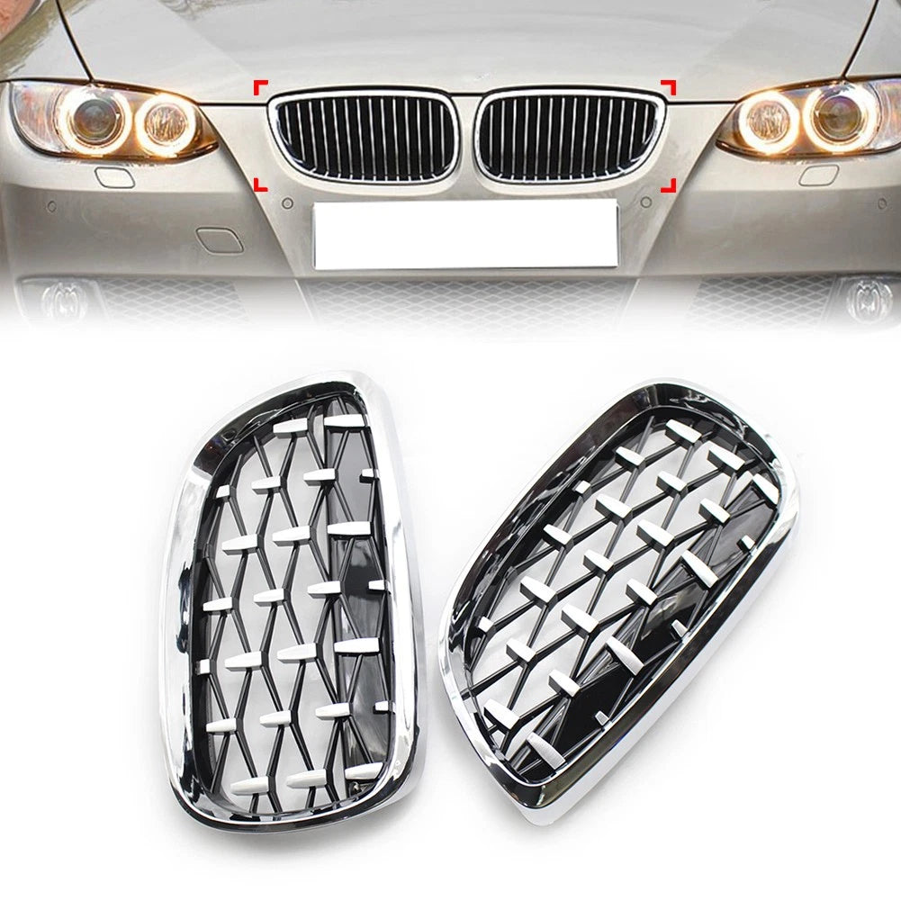 Front Kidney Grill Diamond Grille for BMW 3 Series E92 E93 (2006–2010)