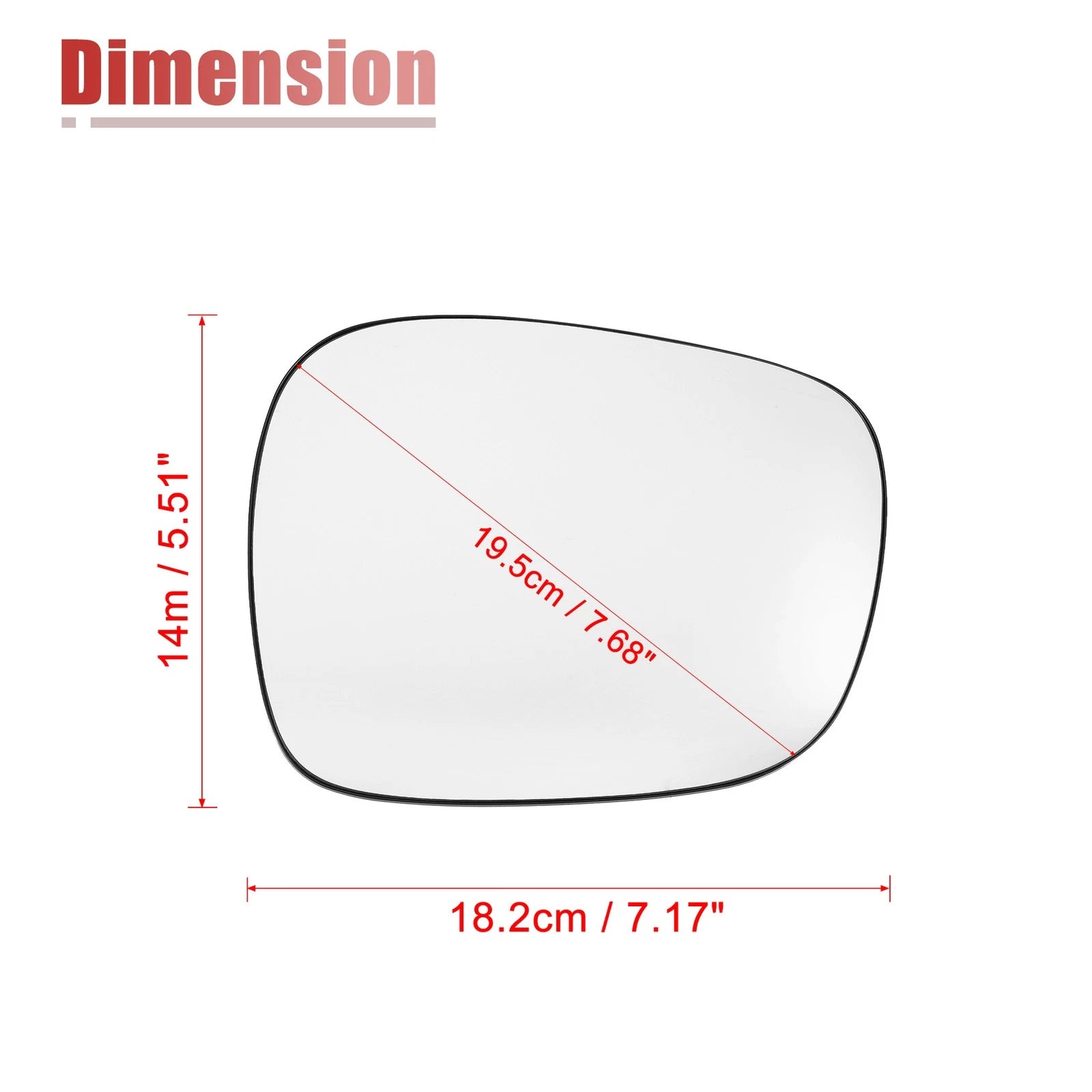 Rearview Mirror Glass Right Side Heated Replacement for BMW X3 (2011–2025)