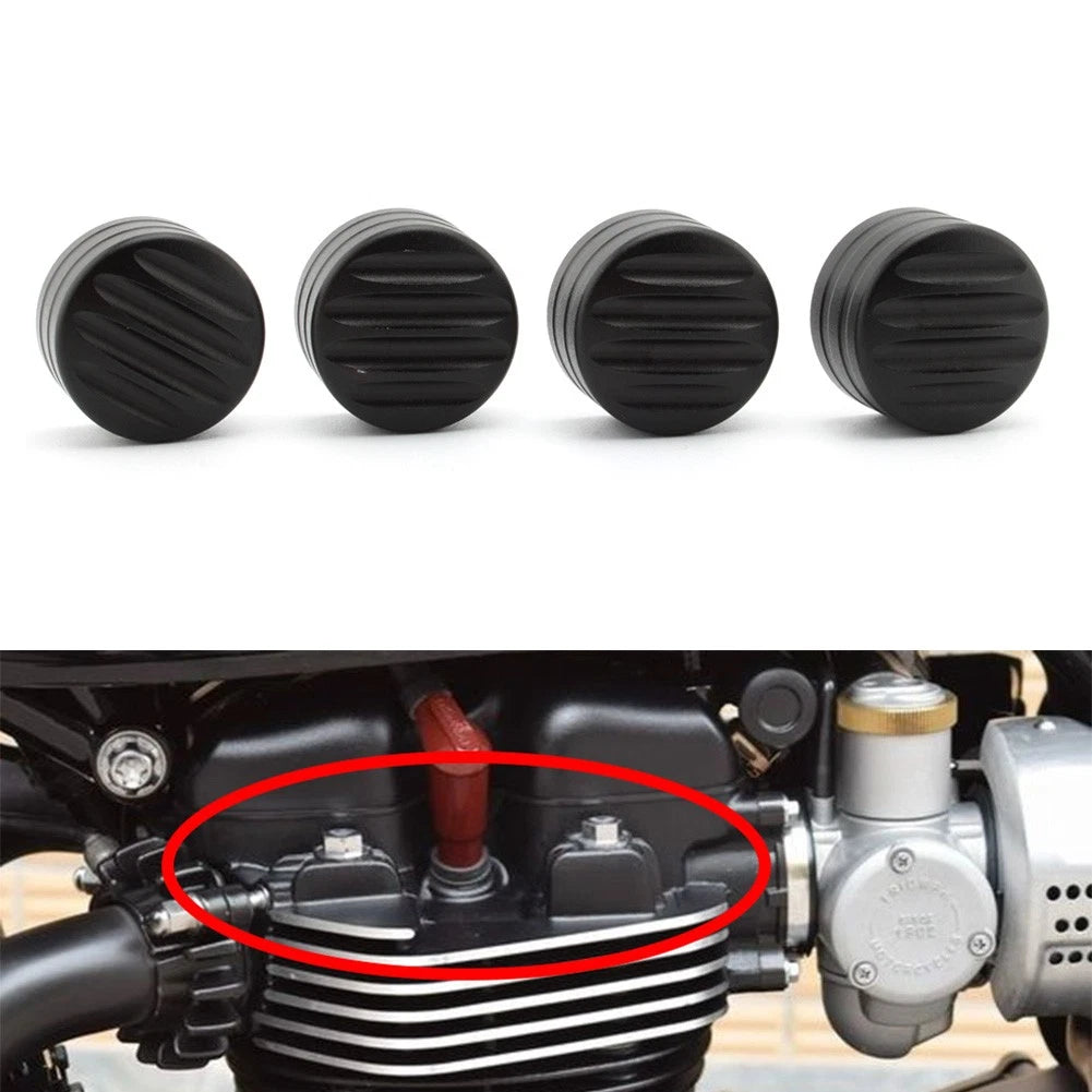 Set of 4 Billet Head Bolt Cover Caps for T120 Thruxton Scrambler (2016–2023)