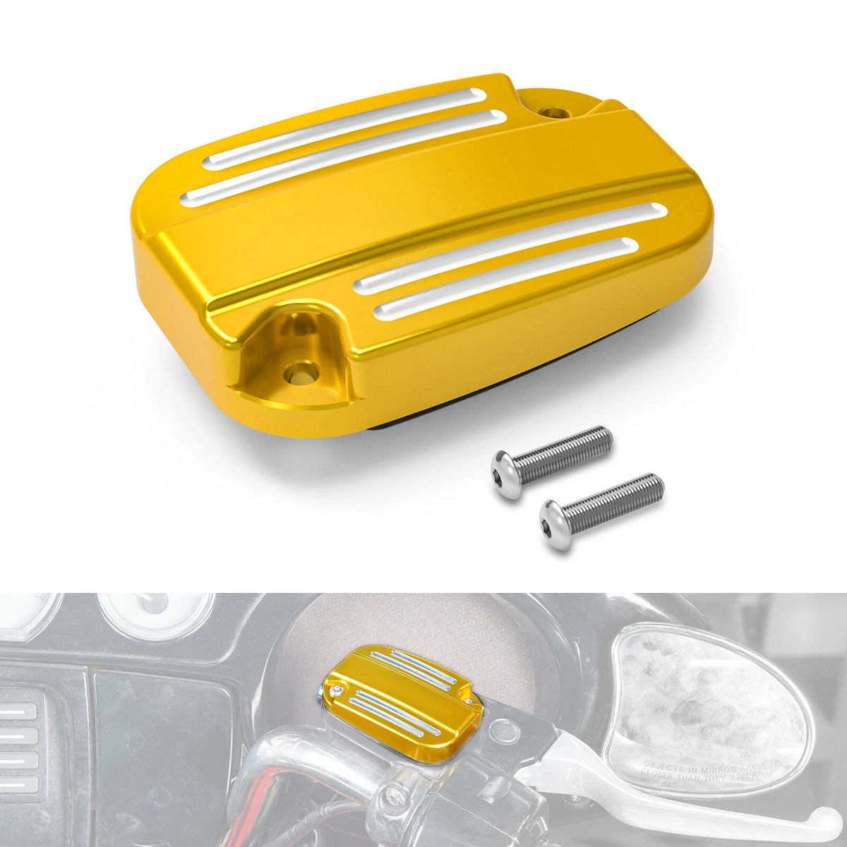 Anodized Front Right Brake Reservoir Cap for Harley Road Glide FLTRX (2018–2022)