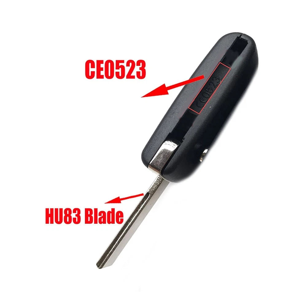 Remote Control Car 3 Button Folding Key Shell for Peugeot 407 308 CE0523 HU83