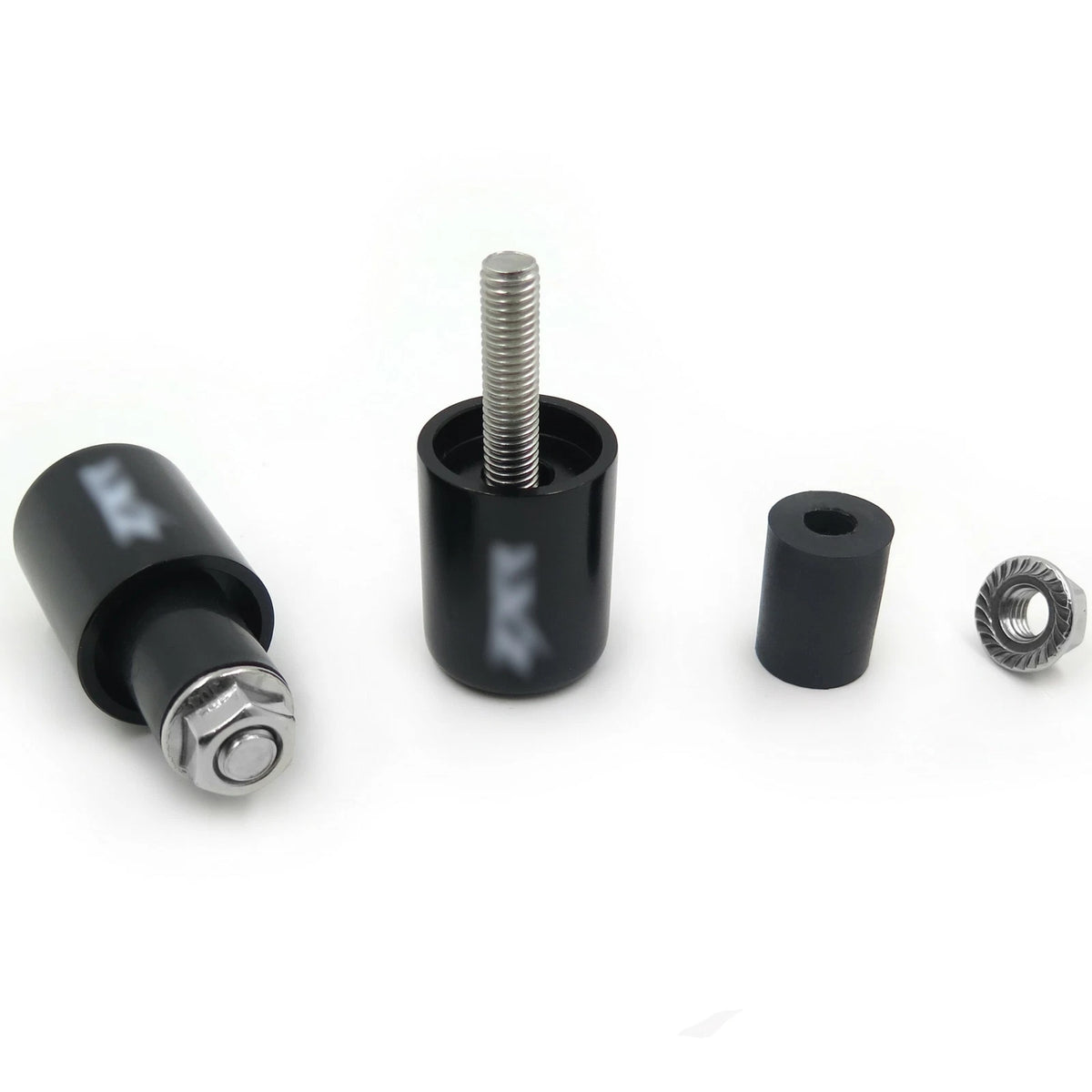 Bar Ends for Kawasaki Ninja ZX7R (1996–2003) & ZRX1100 (1999–2000) - Rubber Black