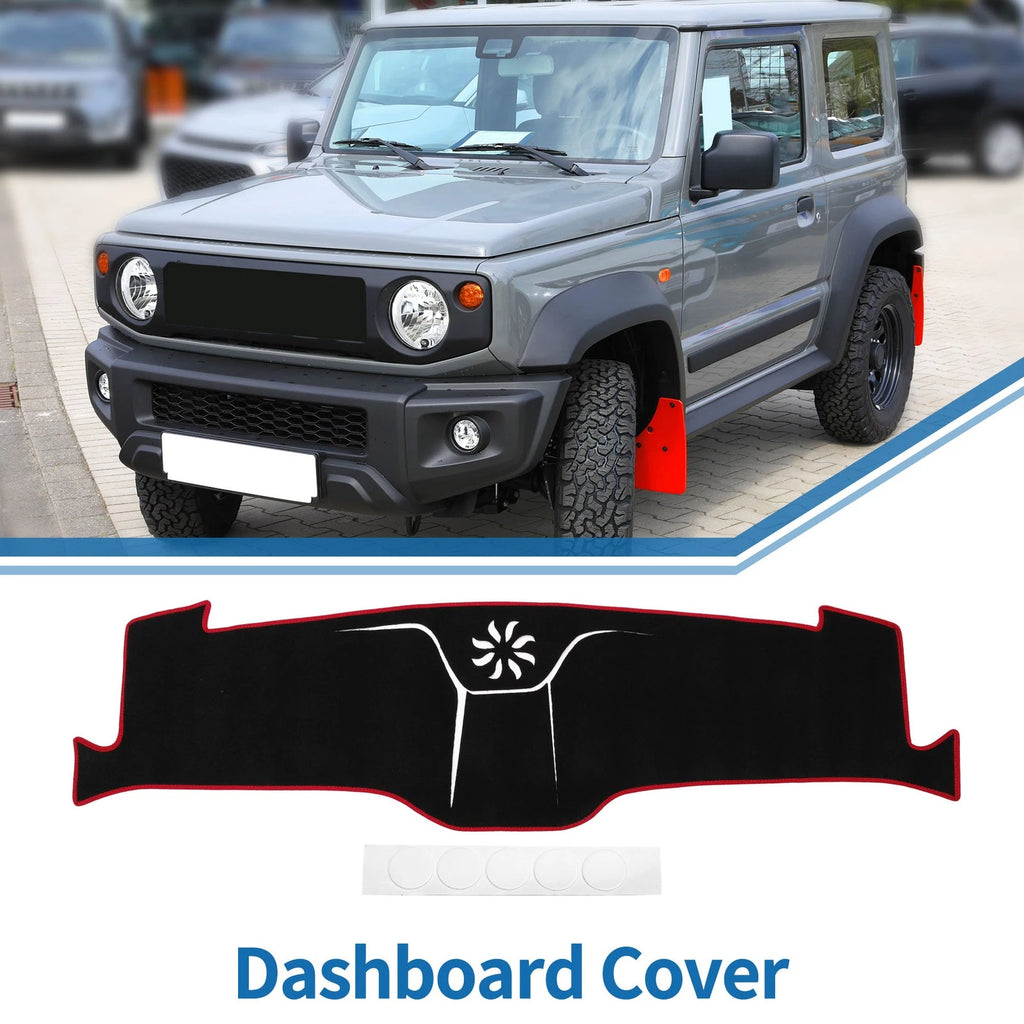 Dashboard Dash Cover Mat for Ford Mustang Mach-E 2021–2024 Black Red