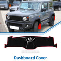 Dashboard Dash Cover Mat for Ford Mustang Mach-E 2021–2024 Black Red