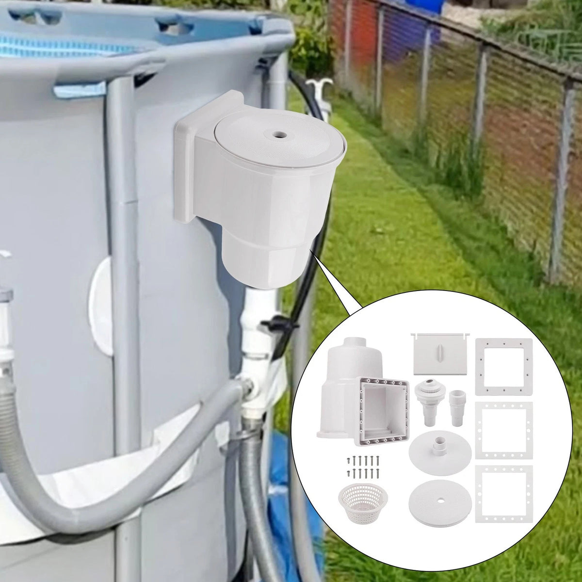 6 Inch Above Ground Wall Skimming Solution for Most Pools
