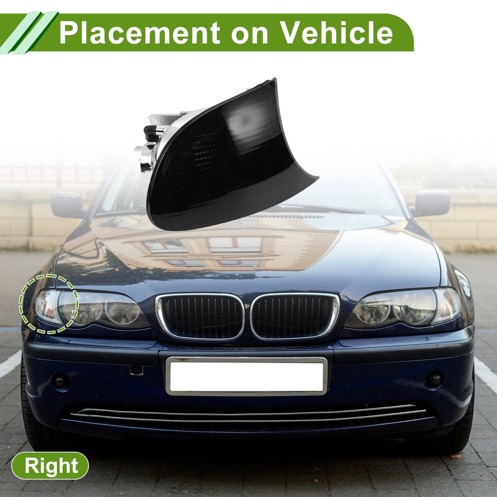 Corner Signal Light Cover Right Side Replacement for BMW 3-Series (1999–2001)