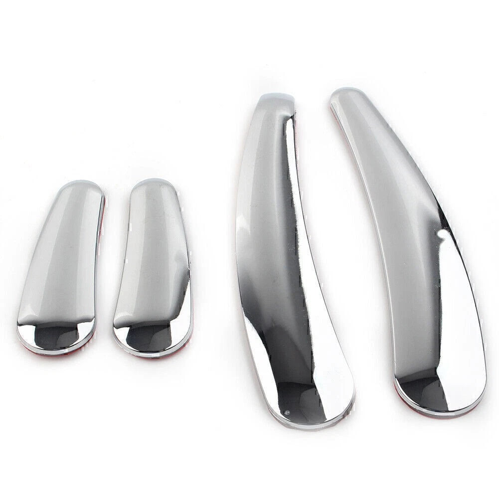 Set of 4 Chrome Curved Swingarm Frame Inserts for Harley Softail (2008–2023)