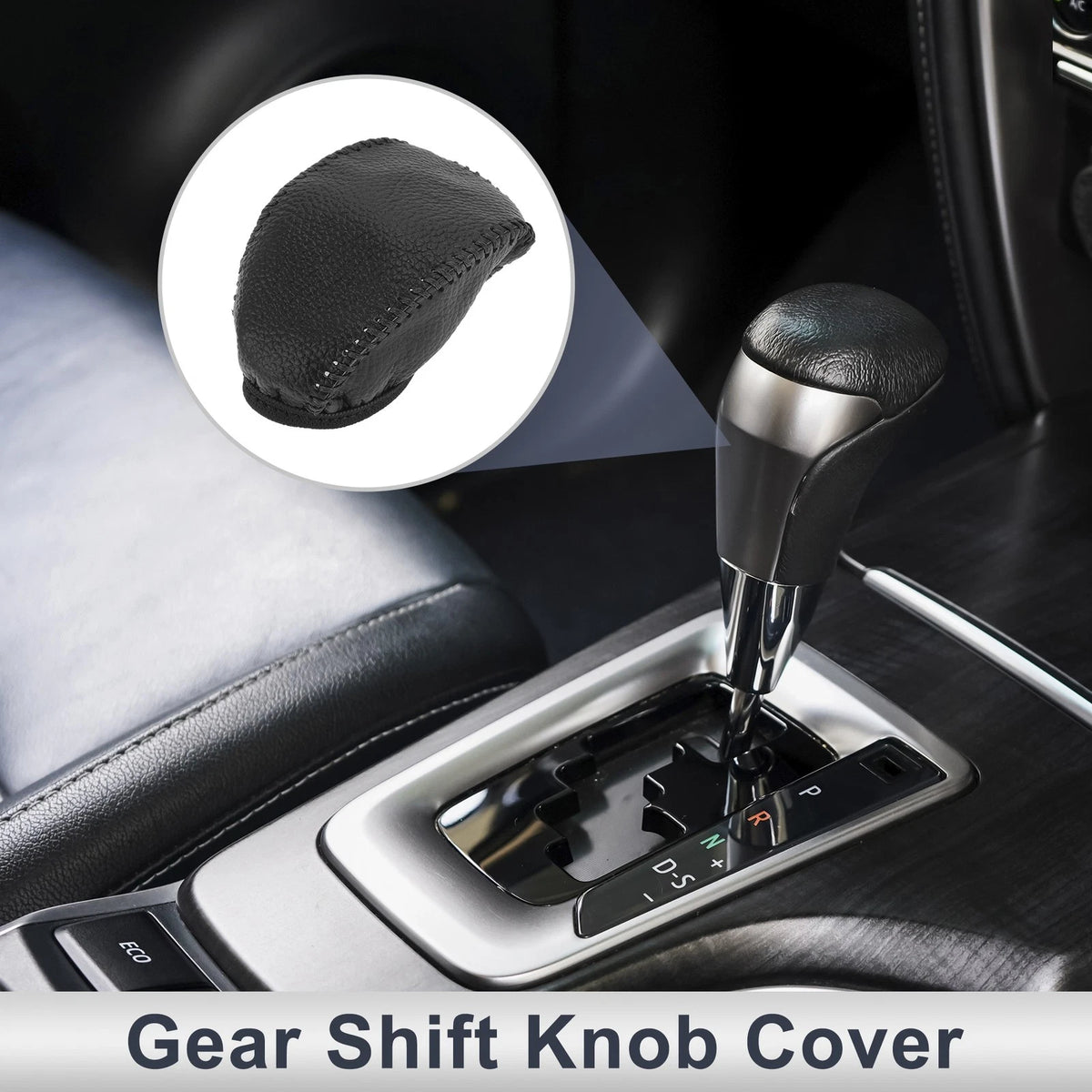 Gear Shift Knob Cover for Toyota RAV4 2019–2024 Pebbled Faux Leather