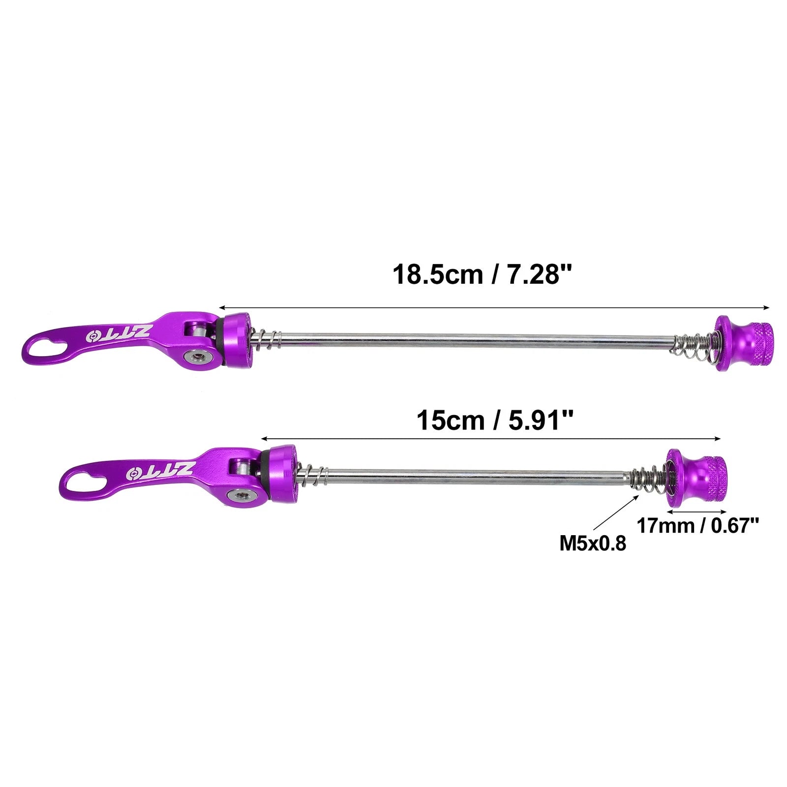 Bicycle Quick Release Axle Pair Replacement Lever Front Rear 150mm 190mm