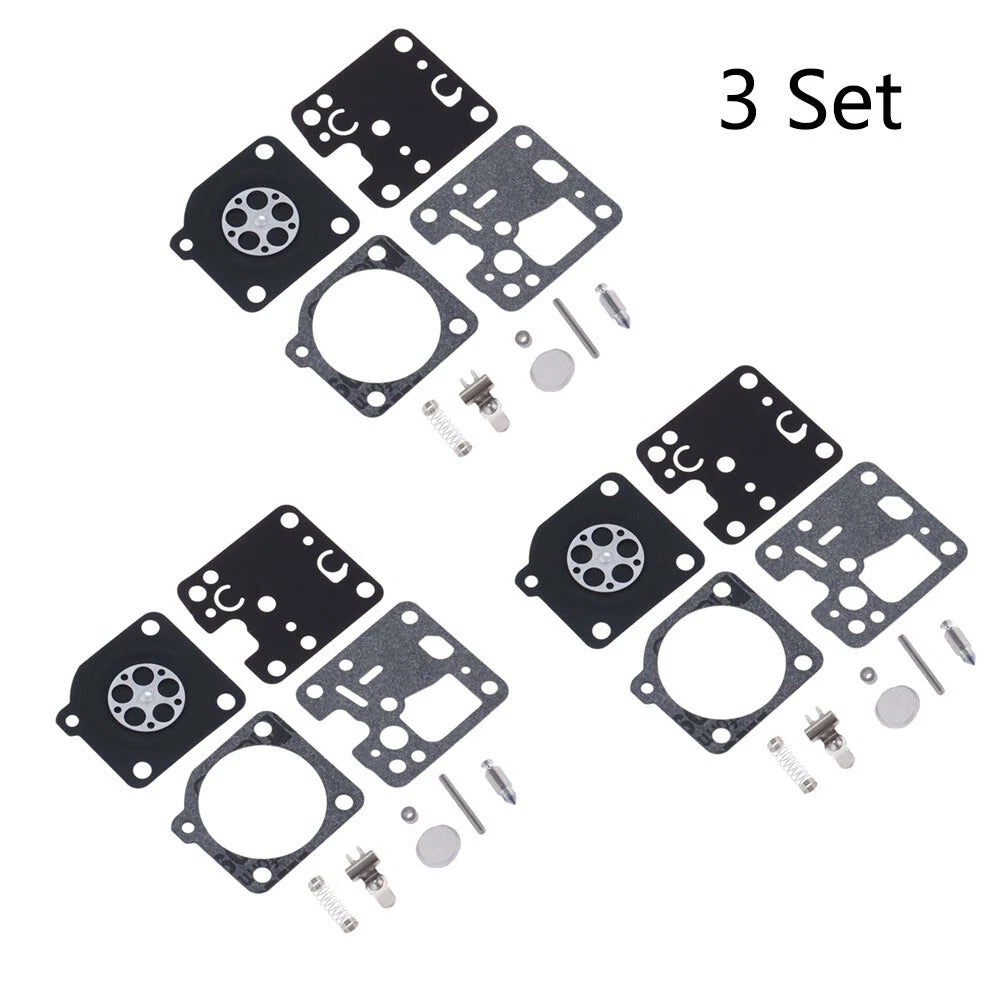 Set of 3 Carburetor Repair Kits for ZAMA RB-107 ECHO ES230 ES231 PB230