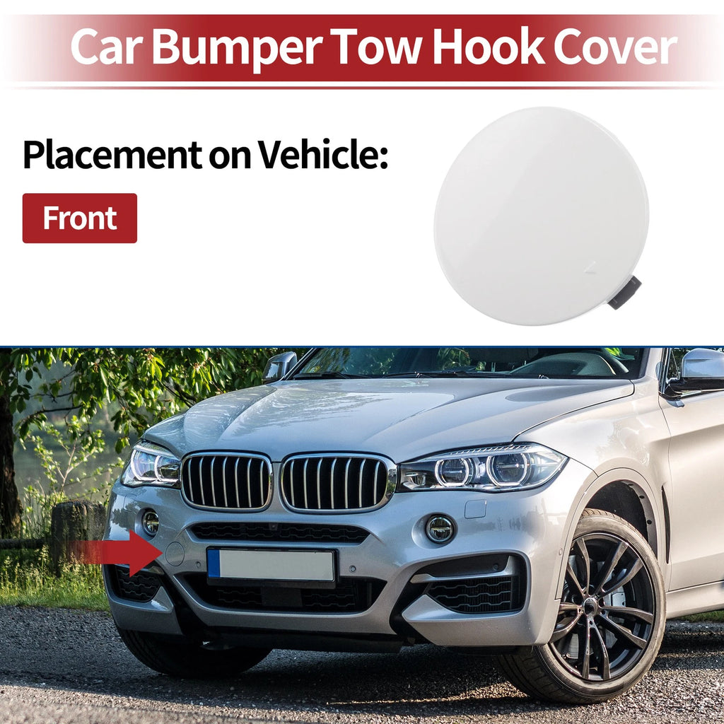 Front Tow Hook Cover Replacement for BMW X6 F16 M (2015–2019) White