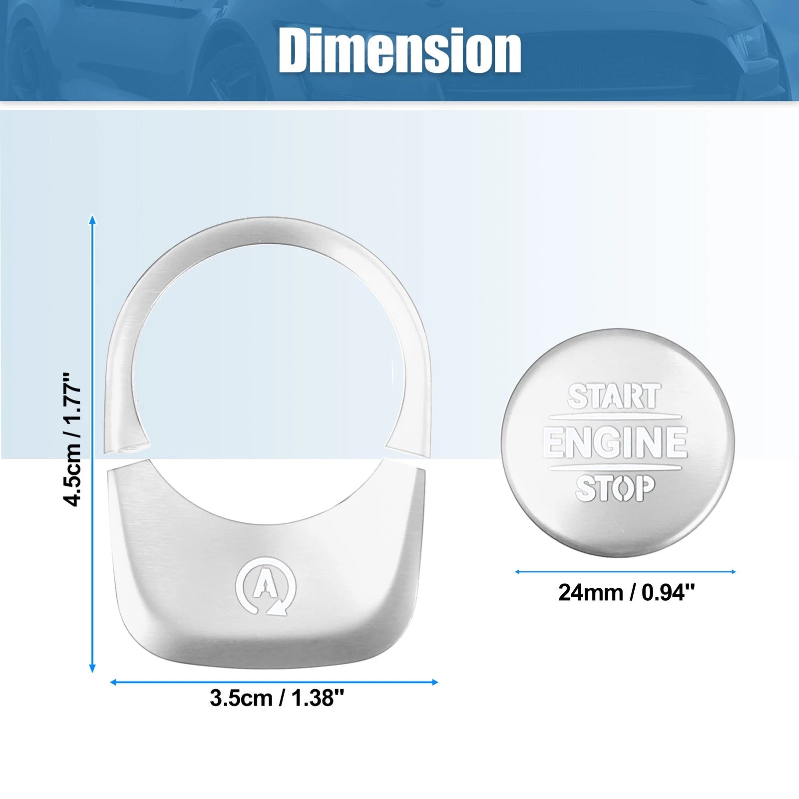 Engine Start Stop Button Cover Trim Sticker Kit for Mercedes Benz (2011–2019)