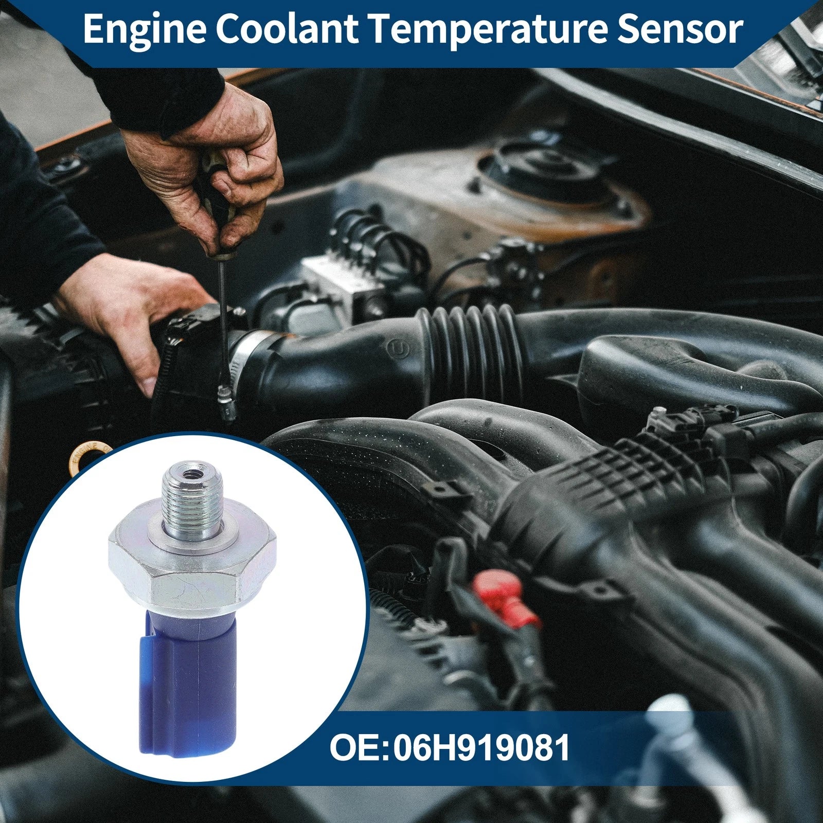 Engine Coolant Temperature Sensor 06H919081 for Audi A4 (2009–2015)