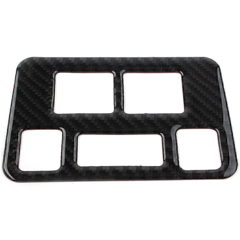 Carbon Fiber Front Headlight Button Frame Cover Trim For Subaru Forester 2013-18