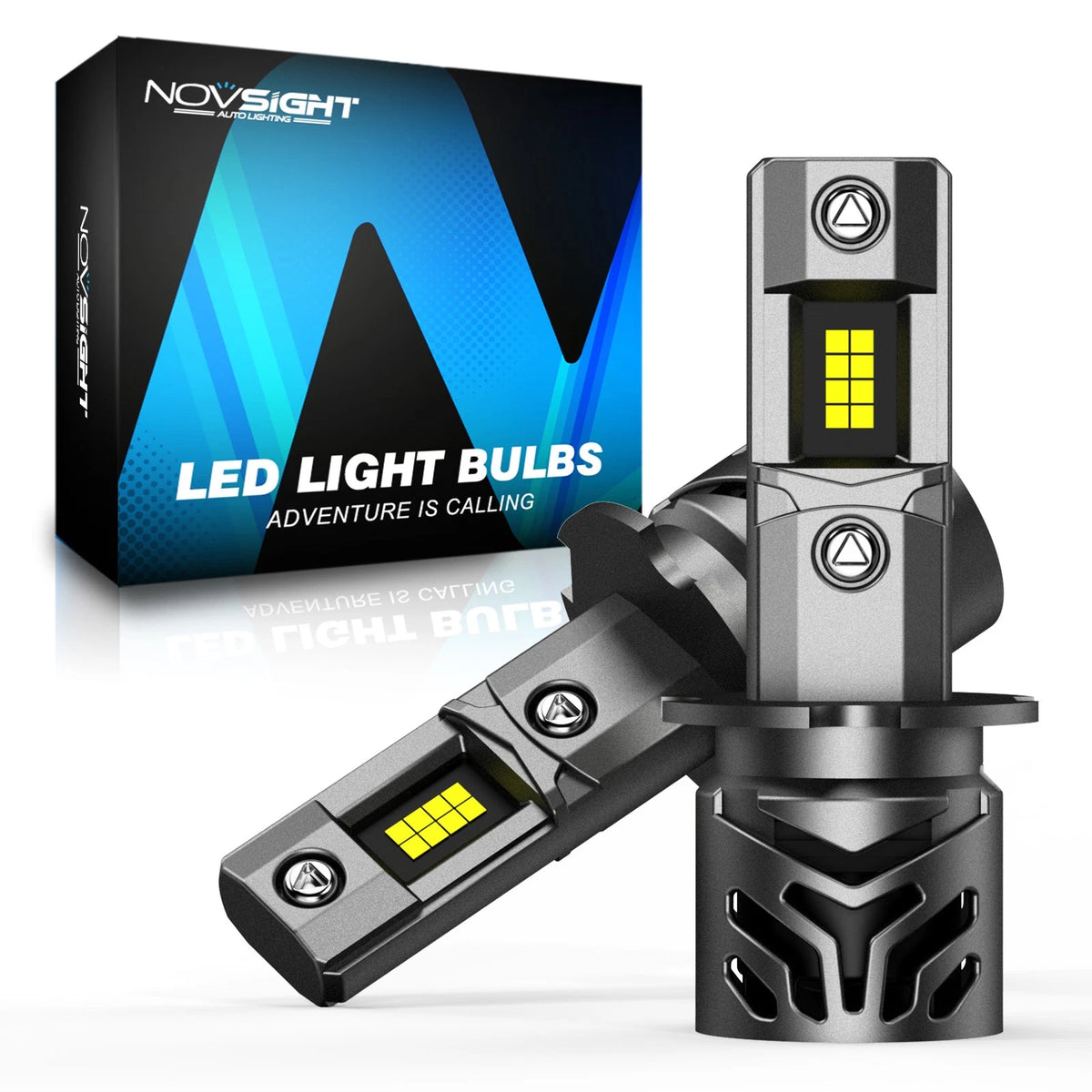 2X H13 9008 LED Headlight Bulbs for NOVSIGHT (120W, 36000LM)