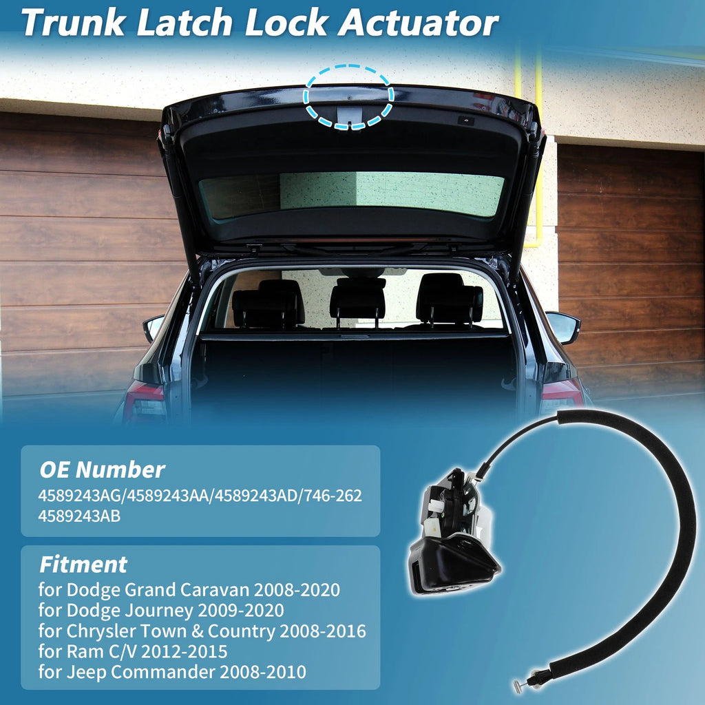 Trunk Latch Actuator Replacement for Dodge Grand Caravan Journey (2005–2020)