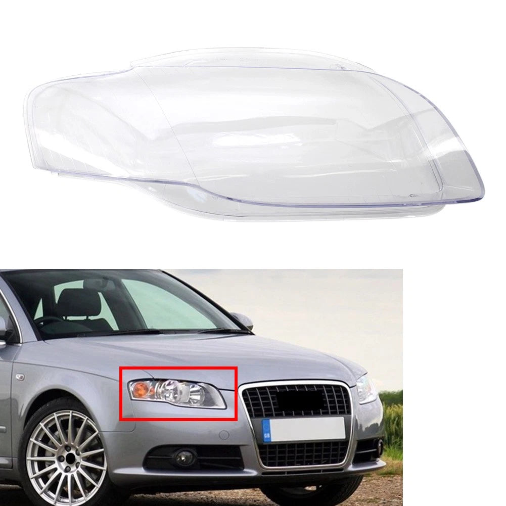Transparent Headlight Lens Cover for Audi A4 B7 S4 (2005–2008)