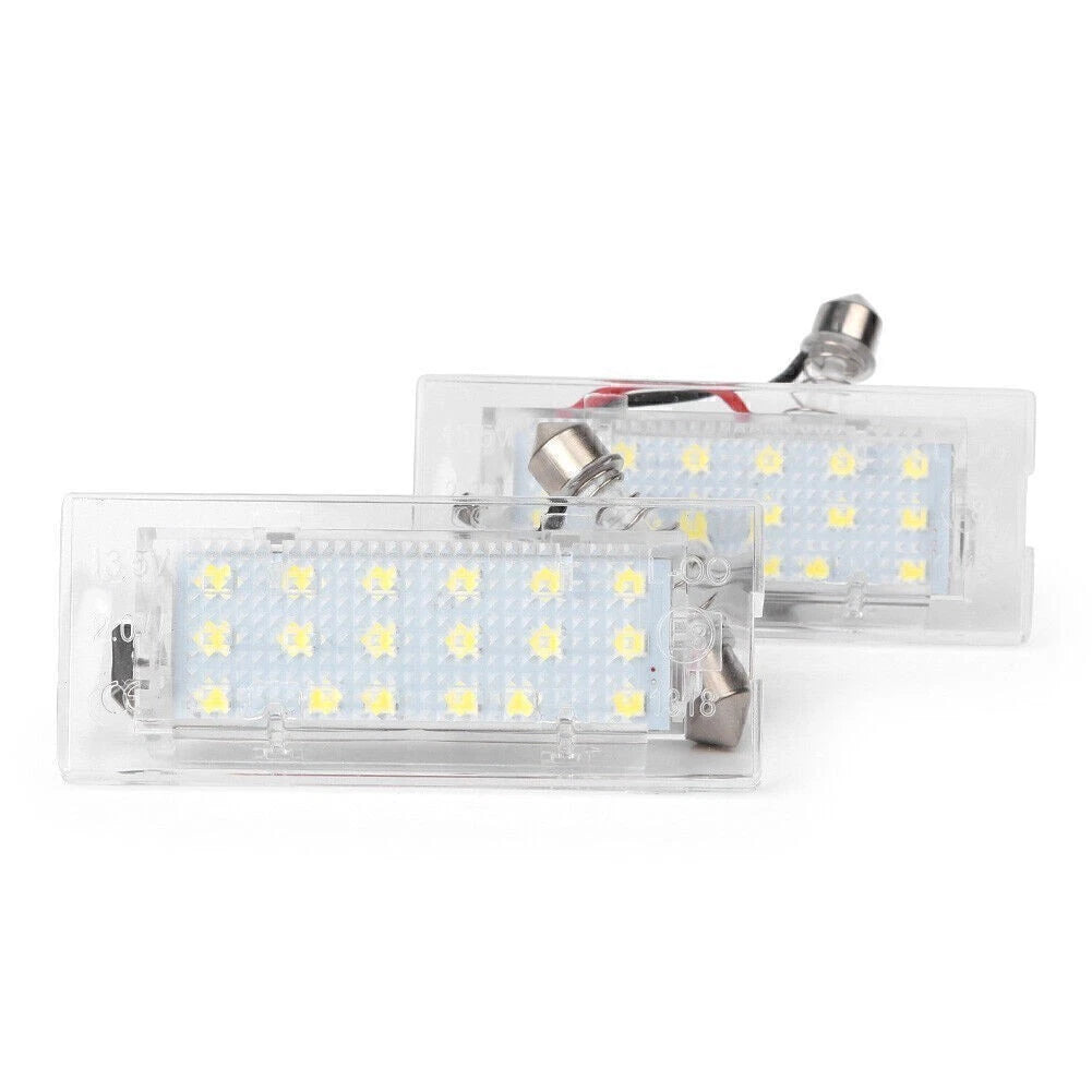2X Error Free LED License Plate Lights for BMW X5 E53 X3 E83 (2003–2009)